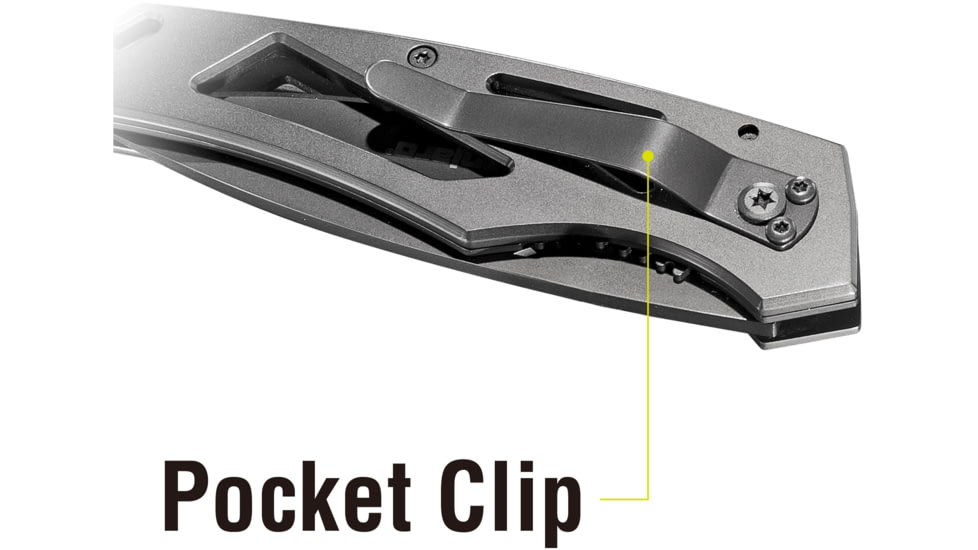 Kilimanjaro Gear Vertice Folding Knife,2.6in,Skeletonized Handle,Plain Blade KJ910062