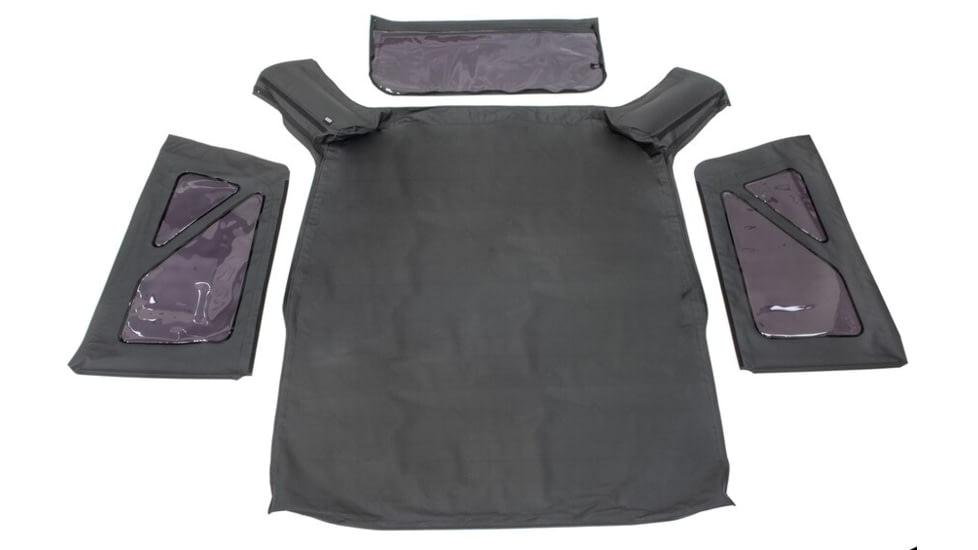 King 4WD Replacement Soft Top, Jeep Wrangler JK 2 Door 2010 - 2018, w/ Tinted Windows, Black Diamond, 14010535