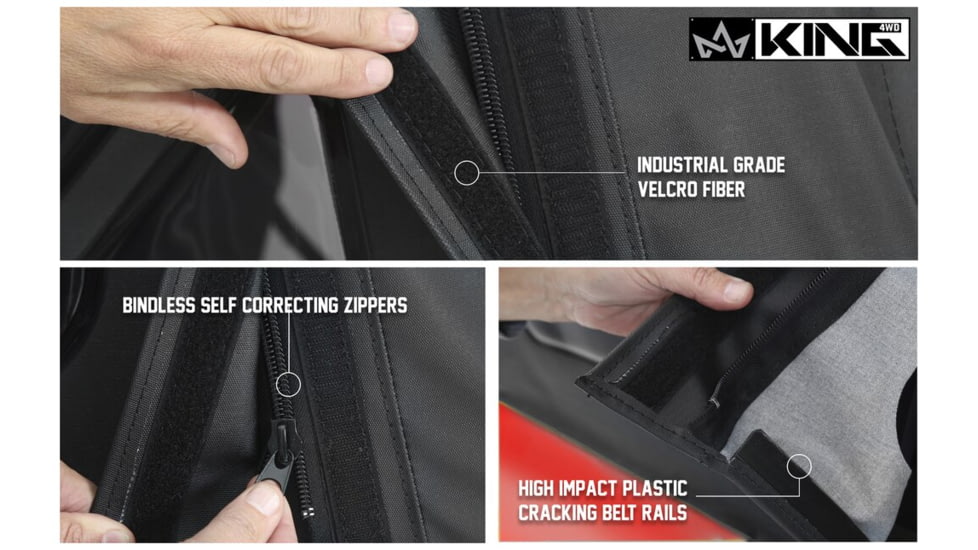 King 4WD Replacement Soft Top, Jeep Wrangler Unlimited JK 4 Door 2007 - 2009, w/ Tinted Windows, Black Diamond, 14010435