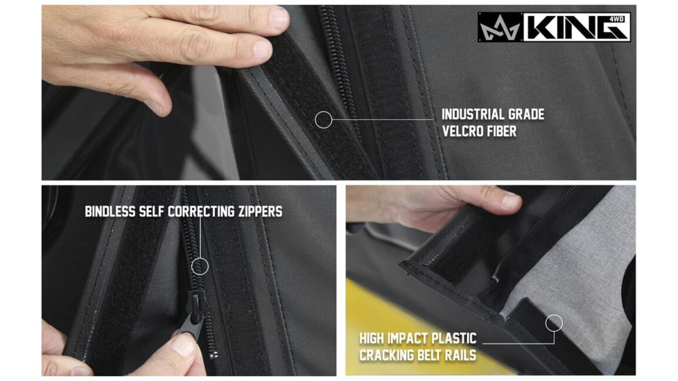 King 4WD Replacement Soft Top, Jeep Wrangler Unlimited JK 4 Door 2010 - 2018, w/ Tinted Windows, Black Diamond, 14010635