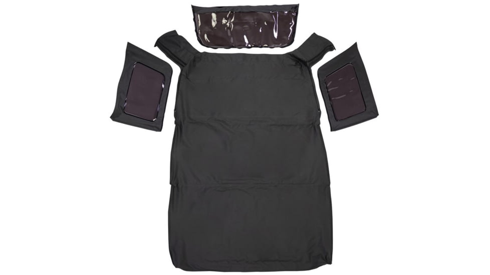 King 4WD Replacement Soft Top, Jeep Wrangler Unlimited JK 4 Door 2010 - 2018, w/ Tinted Windows, Black Diamond, 14010635