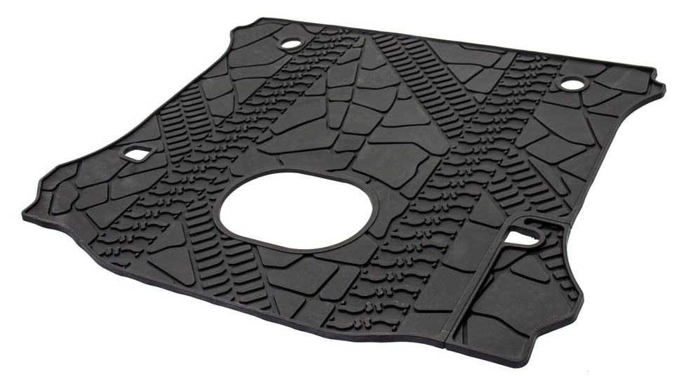 King 4WD TPE Form Fitting Cargo Liners, Jeep Wrangler Unlimited JK 4 Door 2015 - 2018, 1-Piece, Sub Woofer Cut, Black, 28020301