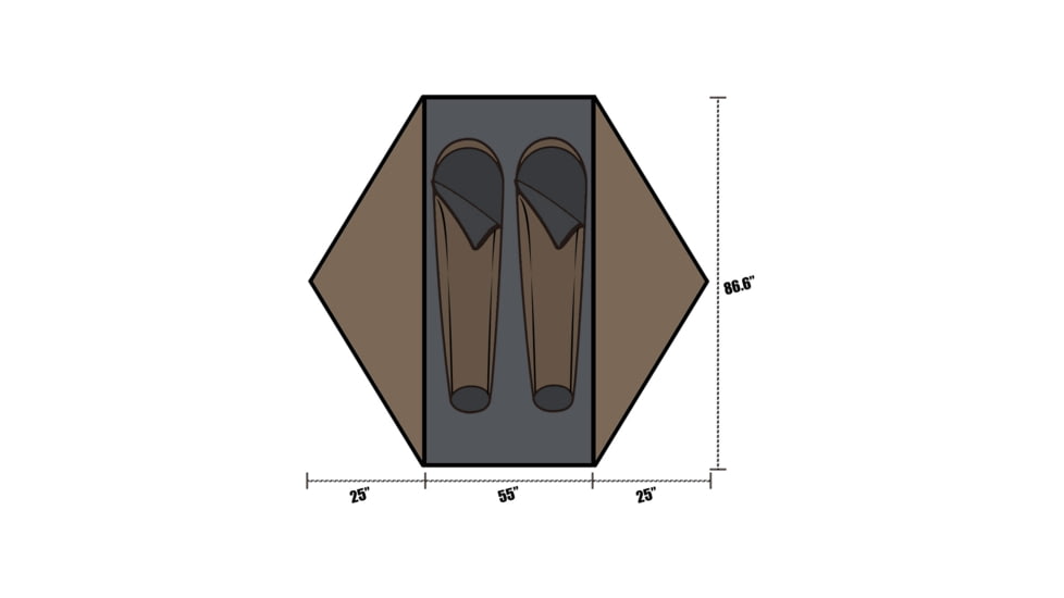 Kings Camo XKG Summit 2 Tent, Khaki/Charcoal, 2 Person, XKG6200
