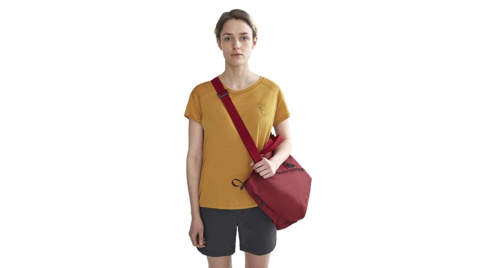 Klattermusen Eir Rain Short Sleeve Tee, Womens, Dark Honey, Small, 20623W82-400-S