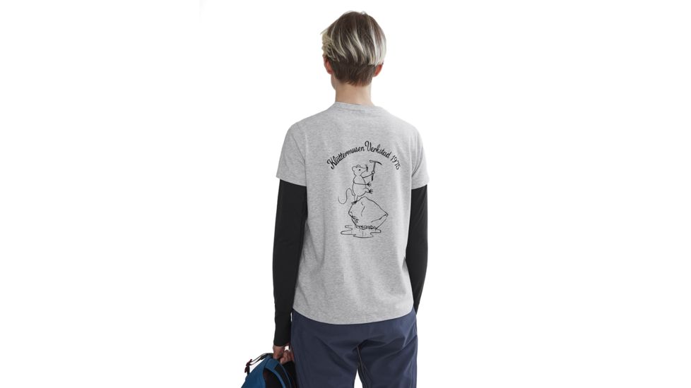 Klattermusen Runa Workshop Short Sleeve Tee, Womens, Grey Melange, Medium, 20627W91-905-M