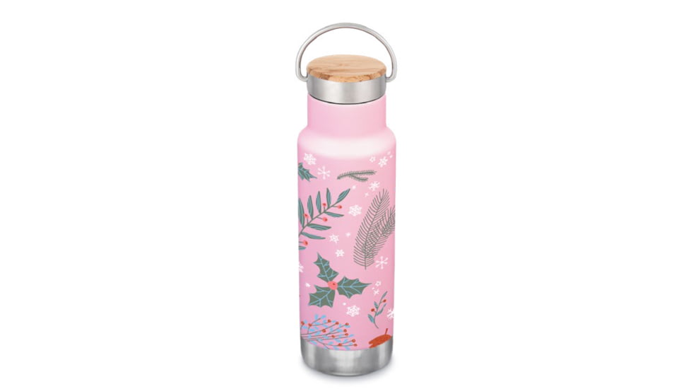 Klean Kanteen 12oz Insulated Classic Bottle w/ Bamboo Cap, Holly, 1010927