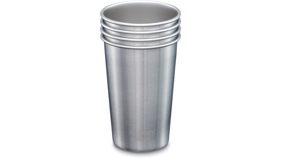 Klean Kanteen Steel Cup - 4 Pack, 16oz, Brushed Stainless, 16oz, 1000428