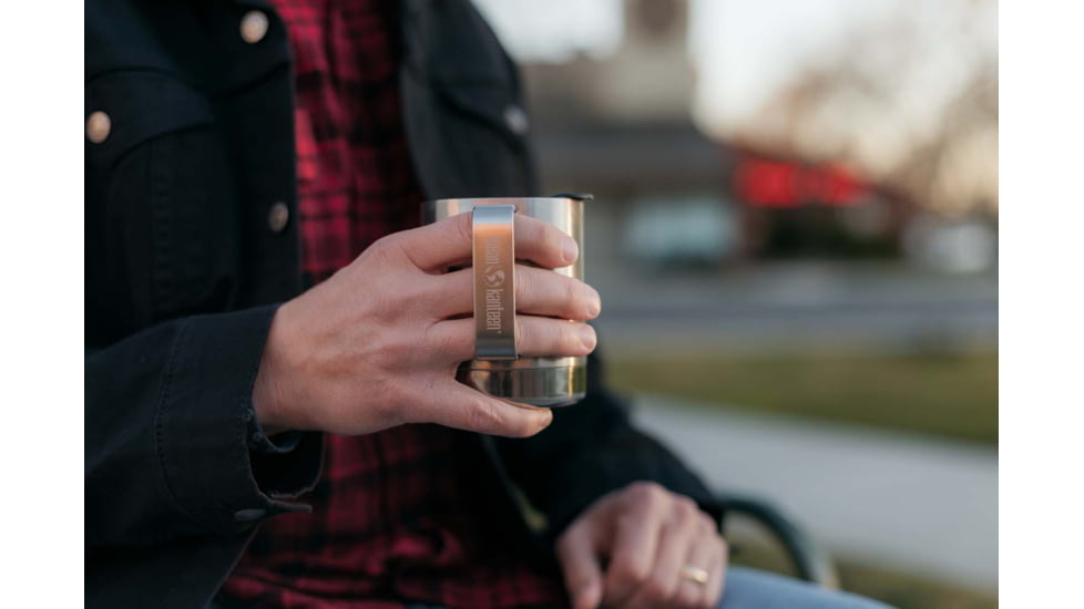 Klean Kanteen Camp Mug, Mountain- Brushed Stainless, 12oz, 1009748