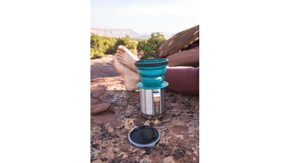Klean Kanteen Camp Mug, Mountain- Brushed Stainless, 12oz, 1009748