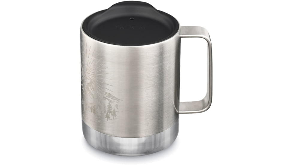 Klean Kanteen Camp Mug, Mountain- Brushed Stainless, 12oz, 1009748