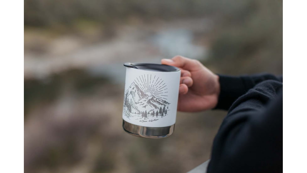 Klean Kanteen Camp Mug, Mountain- Matte White, 12oz, 1009751