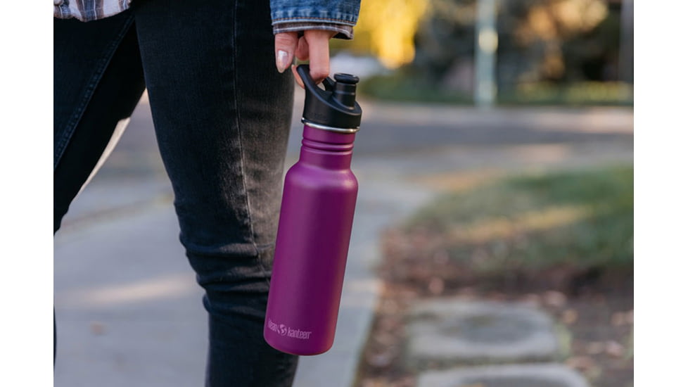 Klean Kanteen Classic Narrow 18oz w/Sport Cap, Heavenly Pink, 1010590