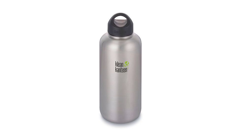 Klean Kanteen Classic W/M w/ Loop Cap, 64oz, Stainless, Silver, 18/8 Stainless Steel, Polyprop, KK-43656