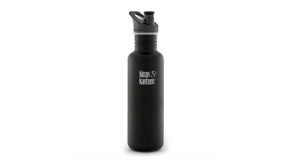 Klean Kanteen Classic w/ Sport Cap 3.0, 27oz, Shale Black, Black, 18/8 Stainless Steel, Polyprop, KK-43281