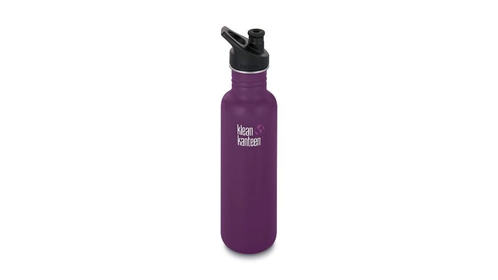 Klean Kanteen Classic W/ Sport Cap 3.0, 27oz, Winter Plum, Purple, 18/8 Stainless Steel, Polyprop, KK-43366