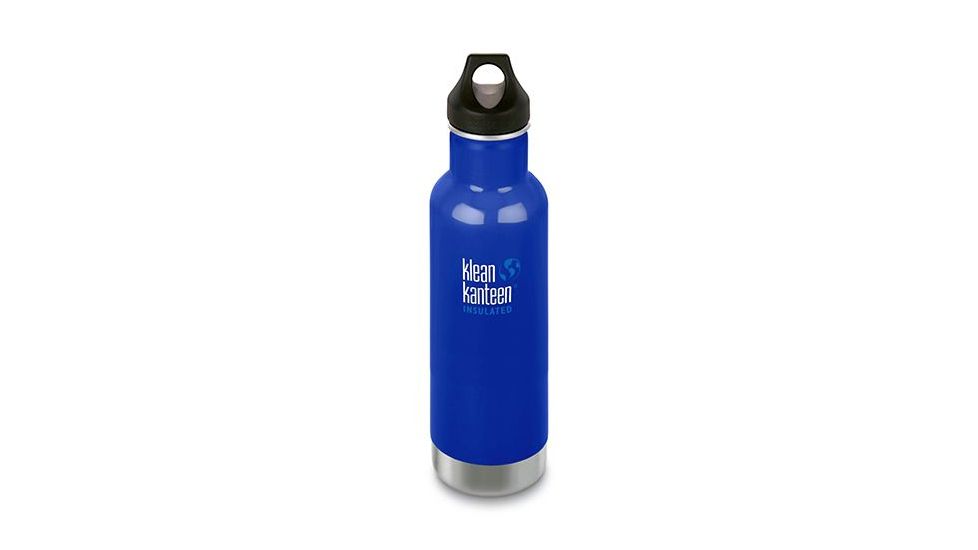Klean Kanteen Insulated Classic W/ Loop Cap, 20oz, Cstl Wate, Coastal Waters, 18/8 Stainless Steel, Polyprop, KK-43465