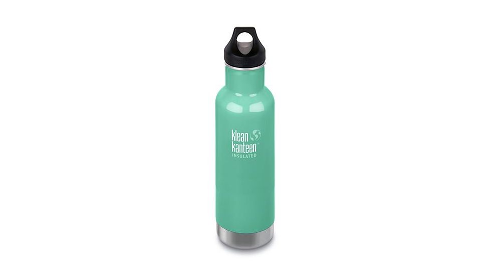 Klean Kanteen Insulated Classic W/ Loop Cap, 20oz, Sea Crest, Sea Crest, 18/8 Stainless Steel, Polyprop, KK-43472