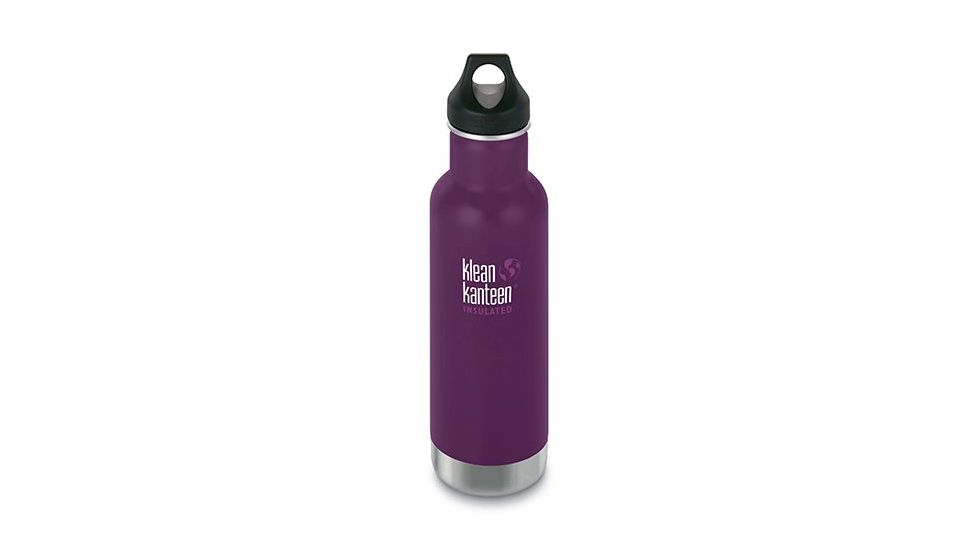 Klean Kanteen Insulated Classic W/ Loop Cap, 20oz, Wntr Plum, Purple, 18/8 Stainless Steel, Polyprop, KK-43533