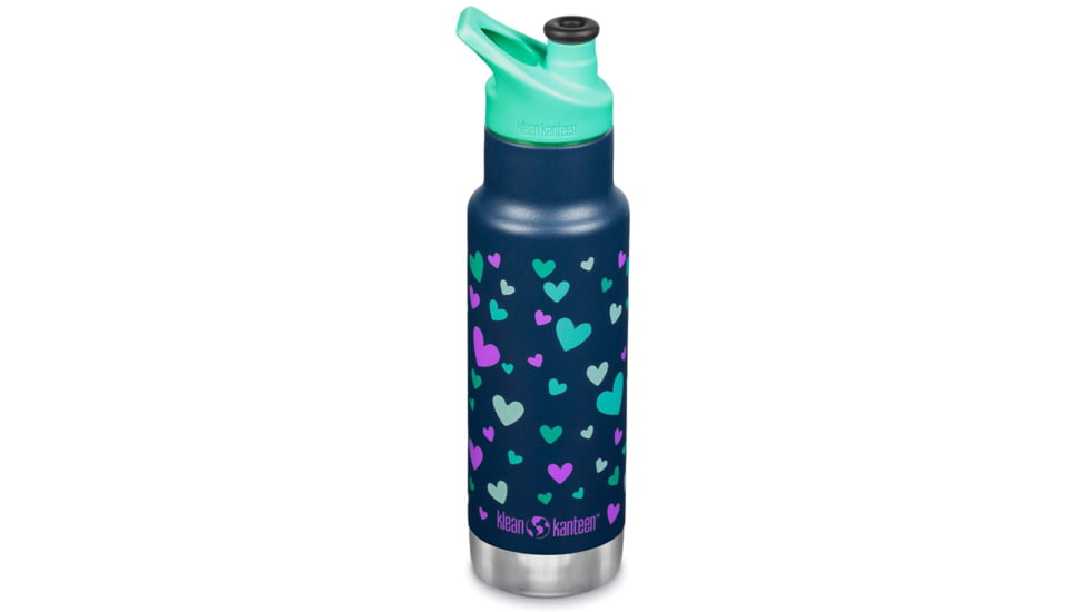 Klean Kanteen Insulated Kid Classic Narrow, 12oz, Navy Hearts, 1008873