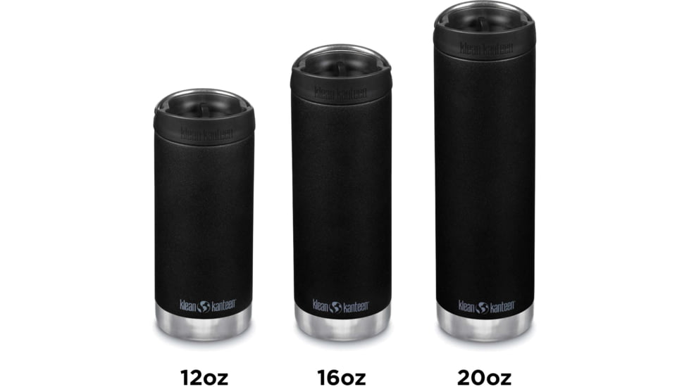 Klean Kanteen Insulated TKWide w/ Cafe Cap, 20oz, Black, 1008323