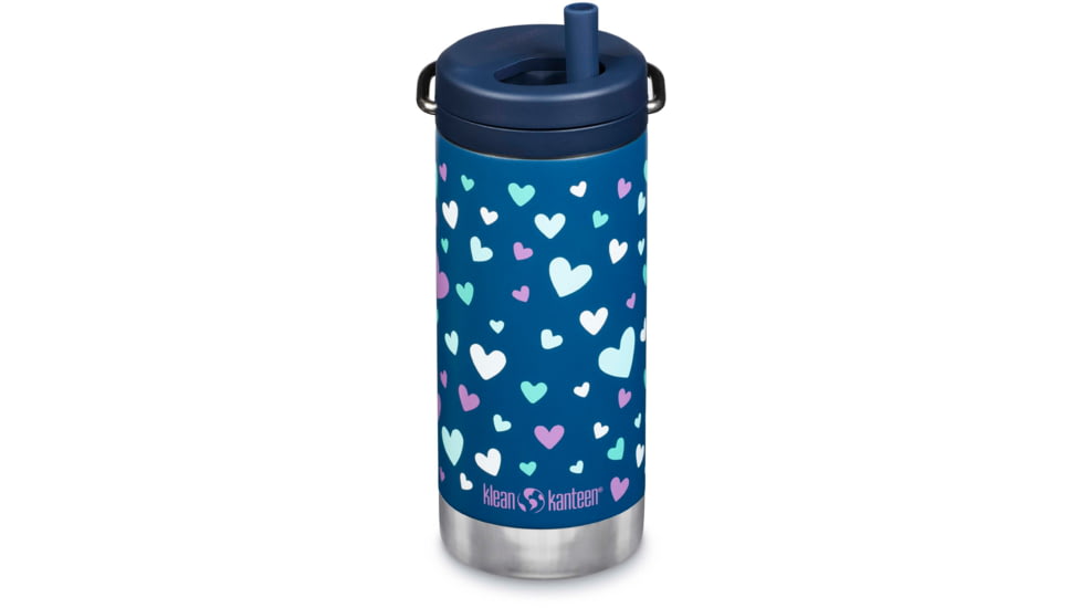 Klean Kanteen Insulated TKWide w/ Twist Cap, 12oz, Navy Hearts, 1010100