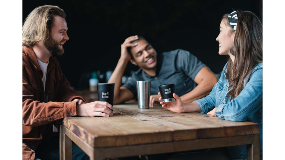 Klean Kanteen Insulated Tumbler w/Straw Lid And Straw, 16oz, Brushed Stainless, 1005725