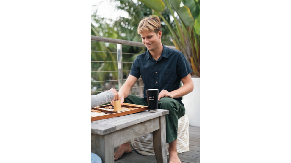 Klean Kanteen Insulated Tumbler w/Straw Lid And Straw, 16oz, Brushed Stainless, 1005725