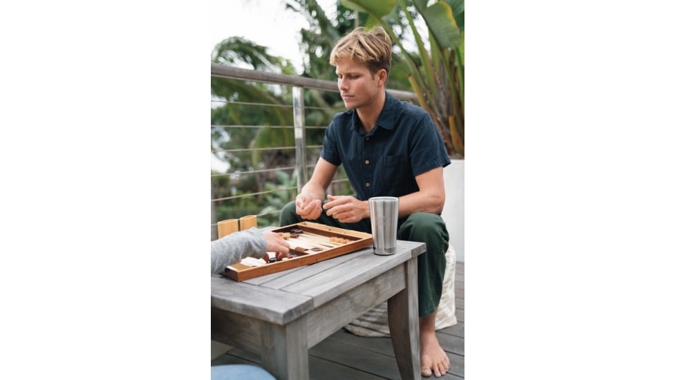 Klean Kanteen Insulated Tumbler w/Straw Lid And Straw, 16oz, Shale Black, 1005726