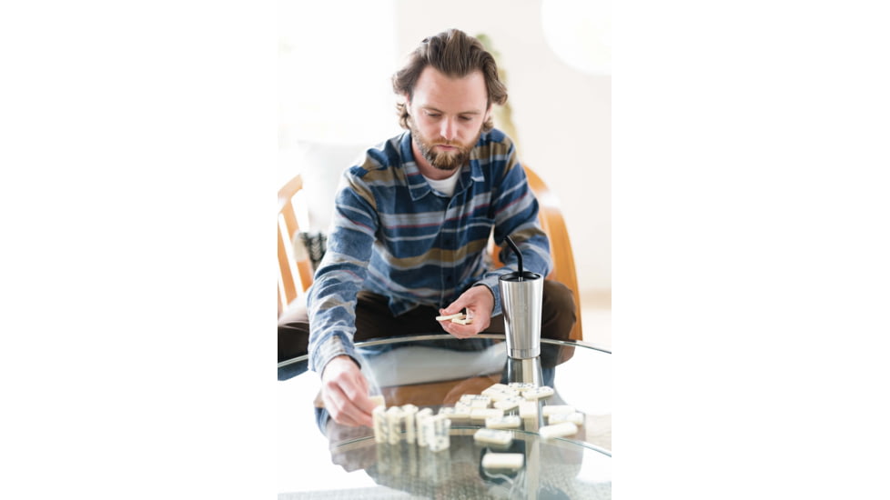 Klean Kanteen Insulated Tumbler w/Straw Lid And Straw, 16oz, Shale Black, 1005726