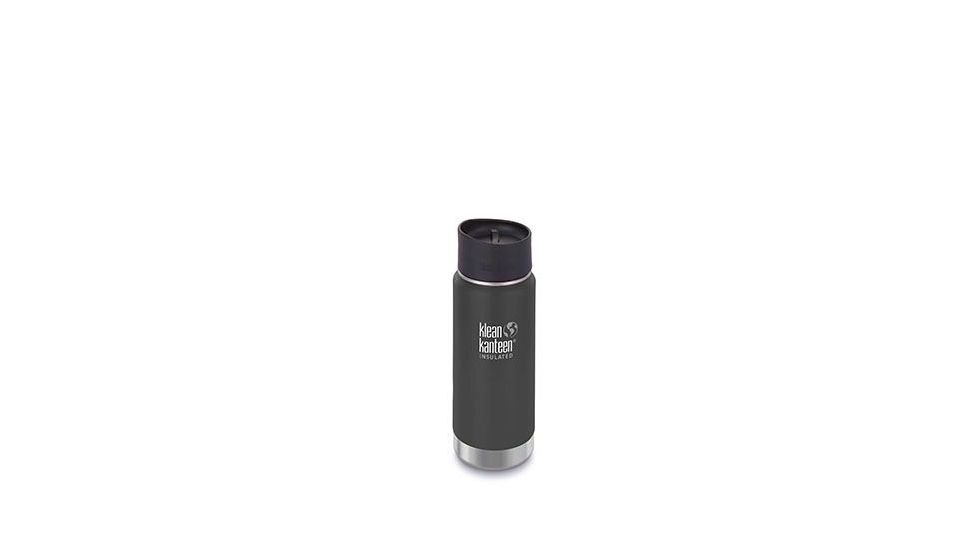 Klean Kanteen Insulated Wide W/ Caf Cap 2, 16oz, Shle Blk, Shale Black, 18/8 Stainless Steel, Polyprop, KK-43762