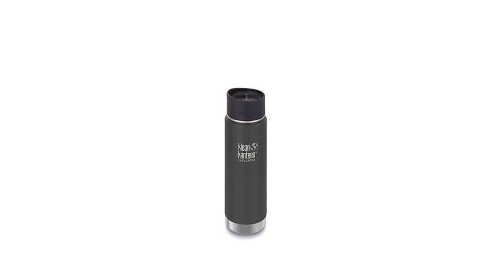 Klean Kanteen Insulated Wide W/ Caf Cap 2, 20oz, Shle Blk, Shale Black, 18/8 Stainless Steel, Polyprop, KK-43878