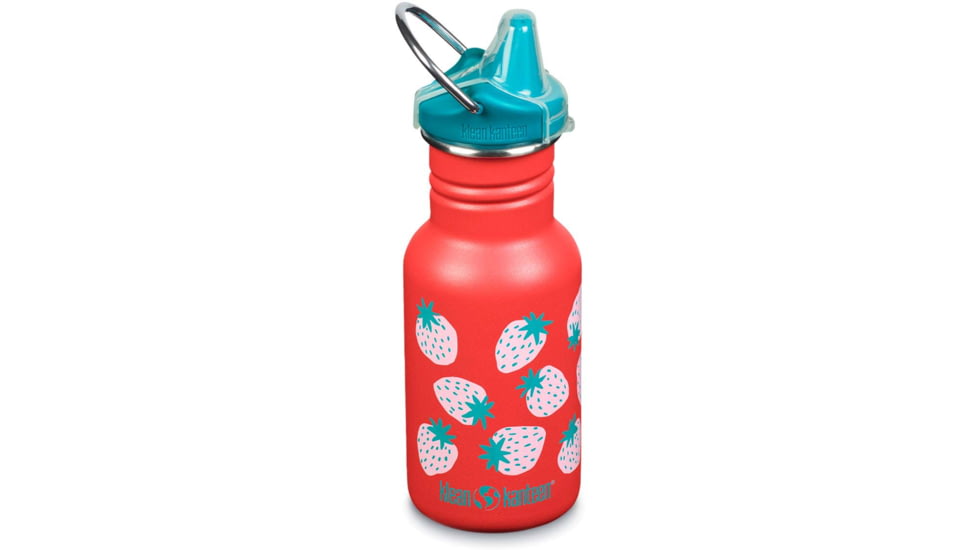 Klean Kanteen Kid Classic Sippy, 12oz, Coral Strawberries, 1008857