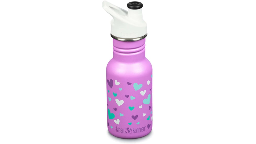 Klean Kanteen Kid Classic Sport, 12oz, Orchid Hearts, 1008862