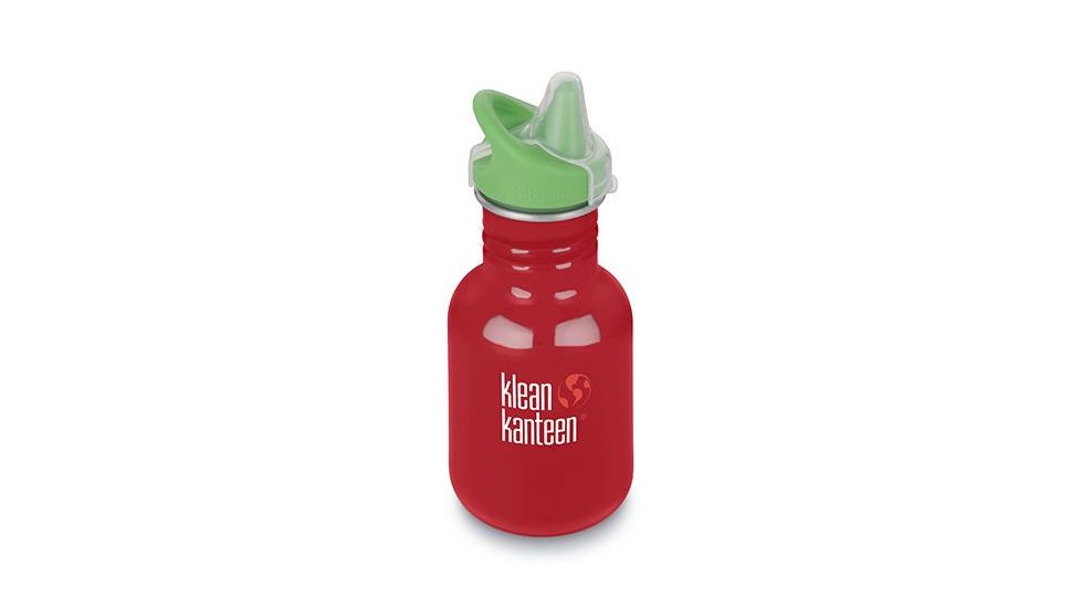 Klean Kanteen Kid Classic W/ Sippy Cap, 12oz, Mineral Red, Mineral Red, 18/8 Stainless Steel, Polyprop, KK-43991