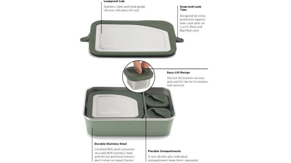 Klean Kanteen Meal Box 34oz - Mix Pack, 2SS, 2TF, 2AG, 1010752
