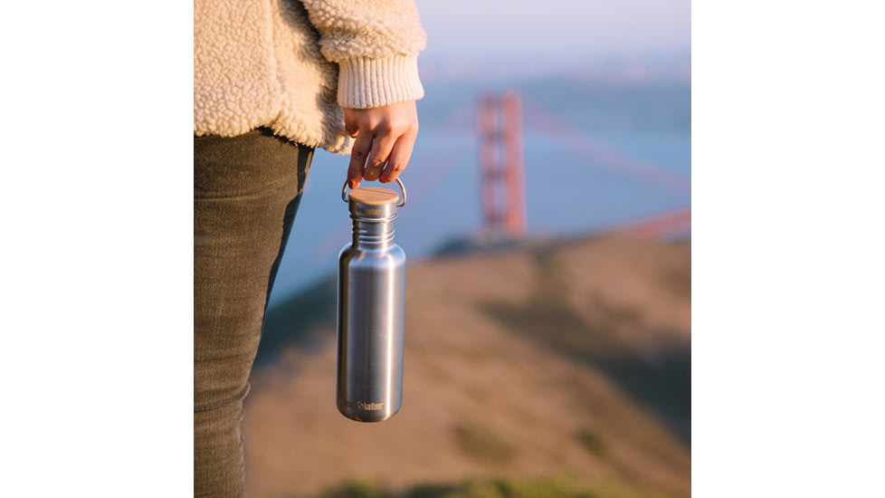 Klean Kanteen Reflect Water Bottle, 27oz, Brushed Stainless, 1008541
