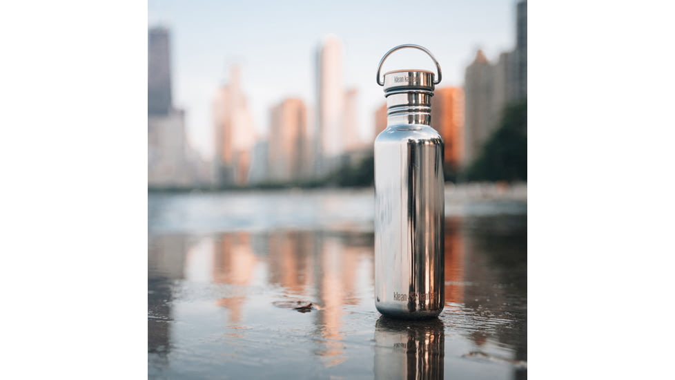 Klean Kanteen Reflect Water Bottle, 27oz, Mirrored Stainless, 1008542