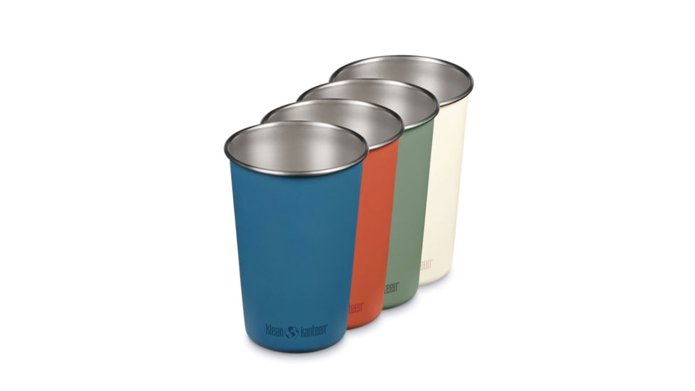 Klean Kanteen Steel Pint 16oz, 4 Pack, Partake, 1010588