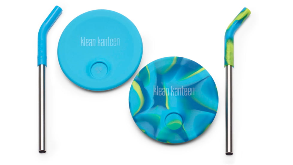 Klean Kanteen Straw Lid For Kid Cup - 2 Pack, Blue Tie Dye, 1010252