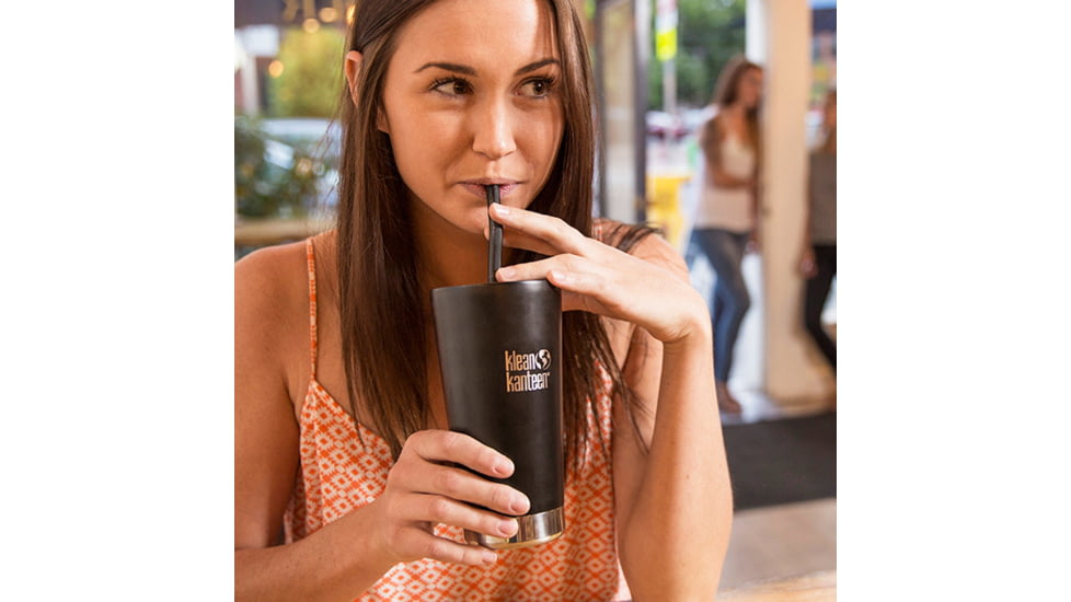 Klean Kanteen Straw Lid For Pints and Tumblers, Black, 1005717