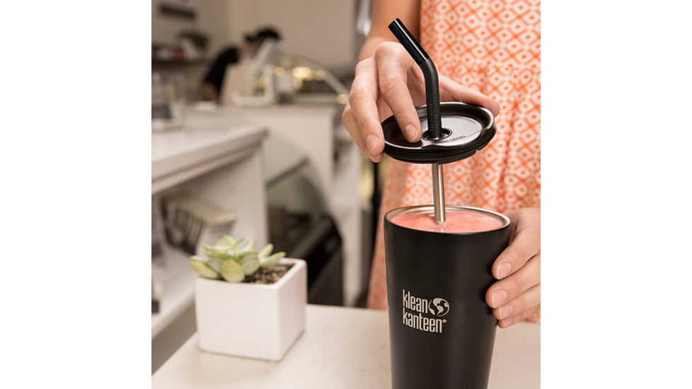 Klean Kanteen Straw Lid For Pints and Tumblers, Black, 1005717