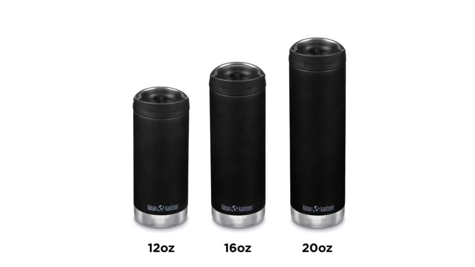 Klean Kanteen TKWide w/Cafe Cap, 16oz, Black, 16oz, 1008313