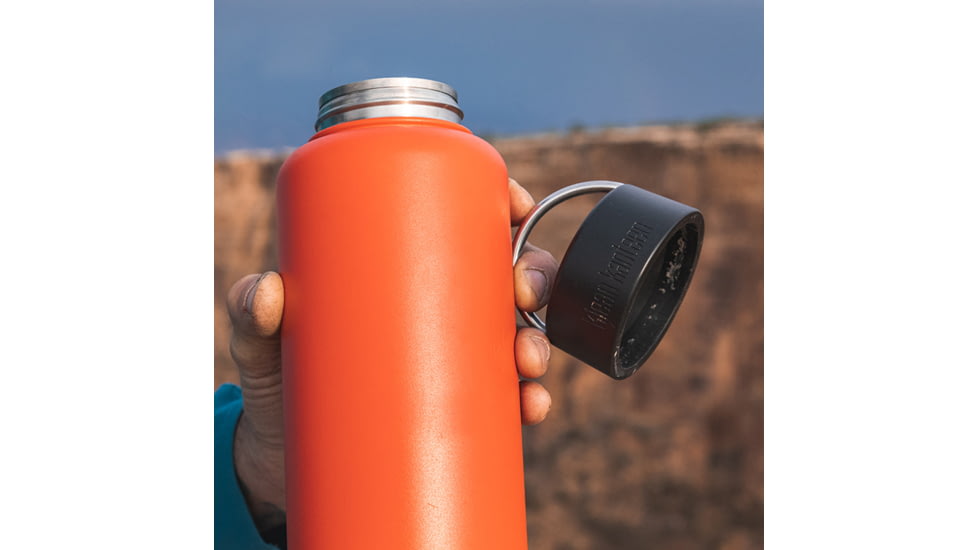 Klean Kanteen Wide Loop Cap For Wide Bottles, Black/Brushed Stainless, 1009503