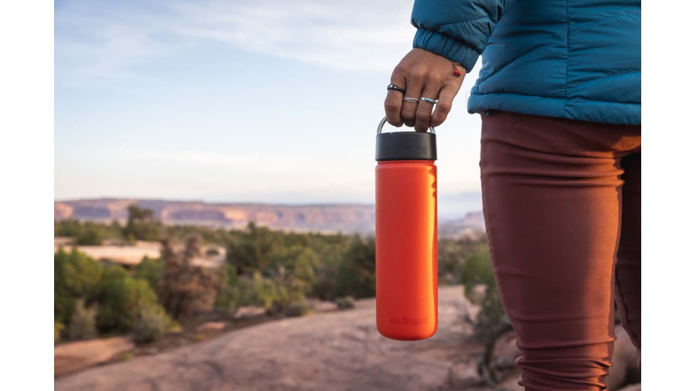 Klean Kanteen Wide w/Wide Loop Cap, 27oz, Tiger Lily, 1009493