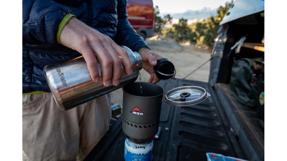 Klean Kanteen Wide w/Wide Loop Cap, 64oz, Brushed Stainless, 1009501