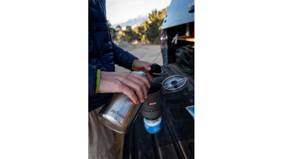 Klean Kanteen Wide w/Wide Loop Cap, 64oz, Brushed Stainless, 1009501