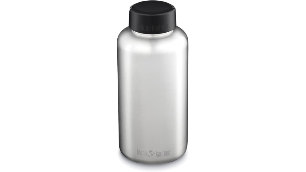 Klean Kanteen Wide w/Wide Loop Cap, 64oz, Brushed Stainless, 64oz, 1009501