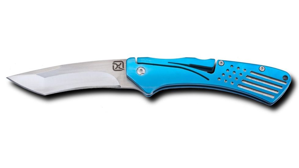 Klecker Knives Slice Folding Knife w/ 3.4in Recurve Blade, Blue, TG-14
