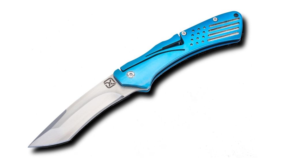 Klecker Knives Slice Folding Knife w/ 3.4in Recurve Blade, Blue, TG-14