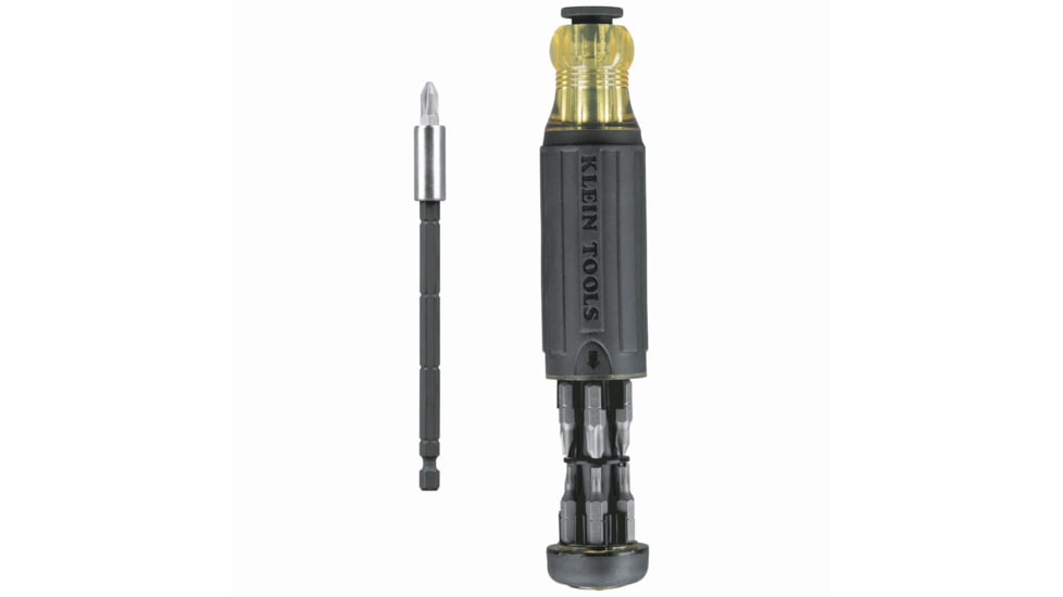 Klein Tools 14in1 Multi-Bit Adjustable Length Screwdriver, Black/Yellow, 32303